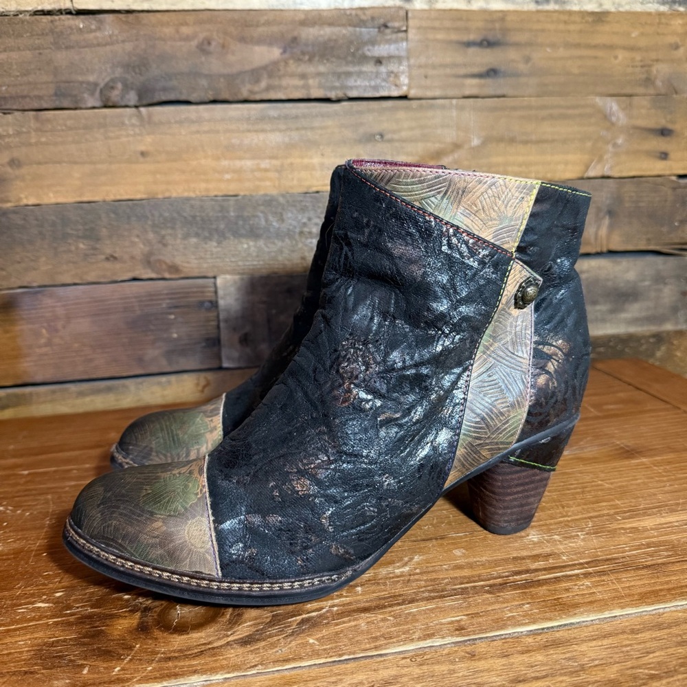 L’artiste By Spring Step Water Lily Women’s Leather Bootie Size 10.5 US/42 EU - Picture 3 of 10